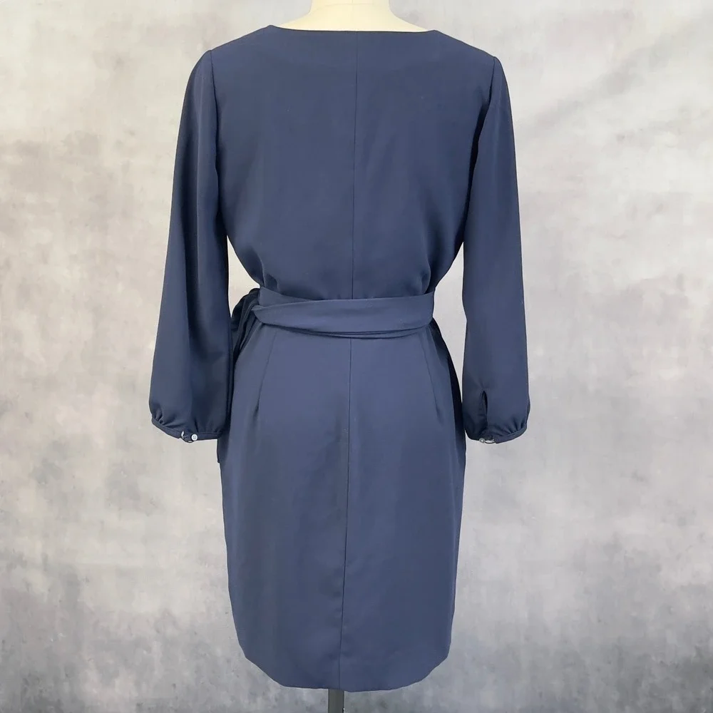 JCrew Crepe Wrap Dress Womens 2 Elegant Minimalist Preppy Old Money Office